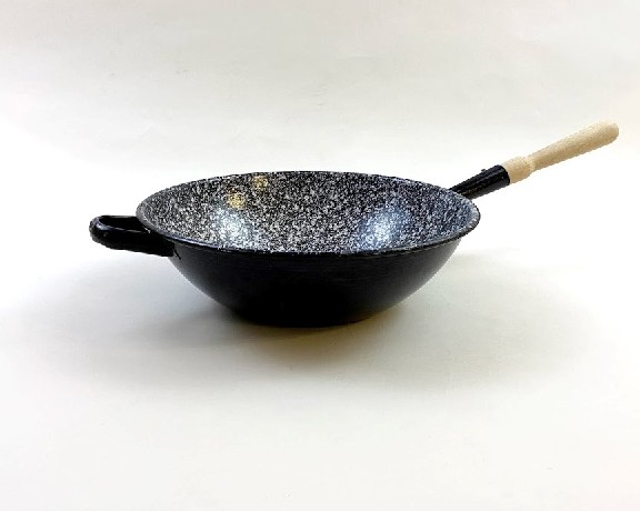WOK ZOMÁNCOZOTT NYELES