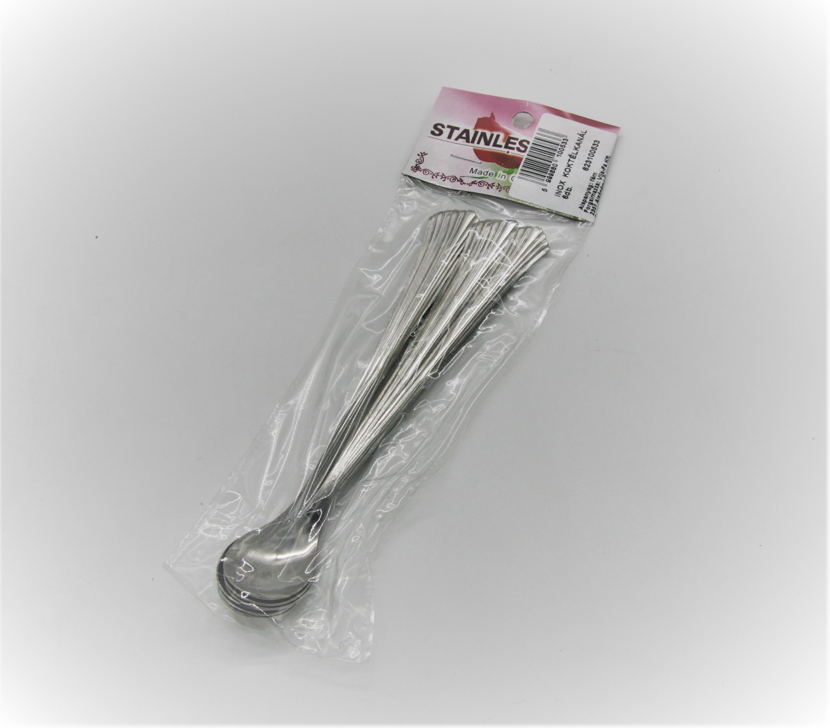 INOX KOKTÉLKANÁL 6DB
