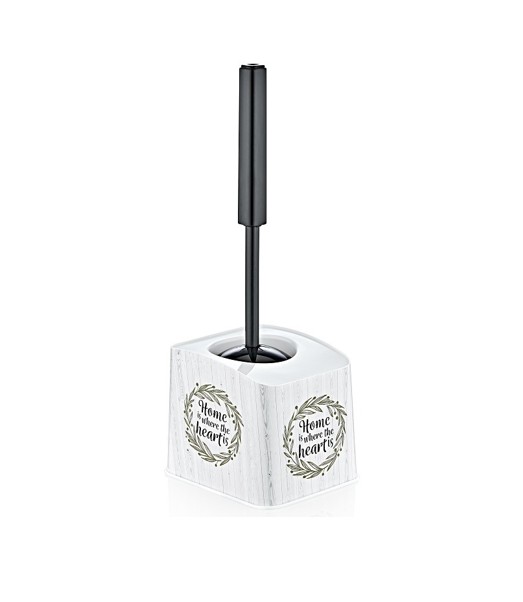 Ö-D022 DEKOROS SZÖGLETES WC KEFE TARTÓ TOKKAL  X75 HOME