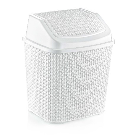 Ö-O005 6,2L KÖTÖTT MINTÁS BILLENŐS SZEMETES FEHÉR