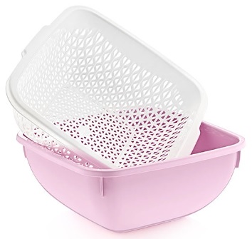 M-090 TÖBB FUNKCIÓS SZŰRŐ ÉS TÁL KICSI 24,5 X 24,5 X 11 CM 4 L
