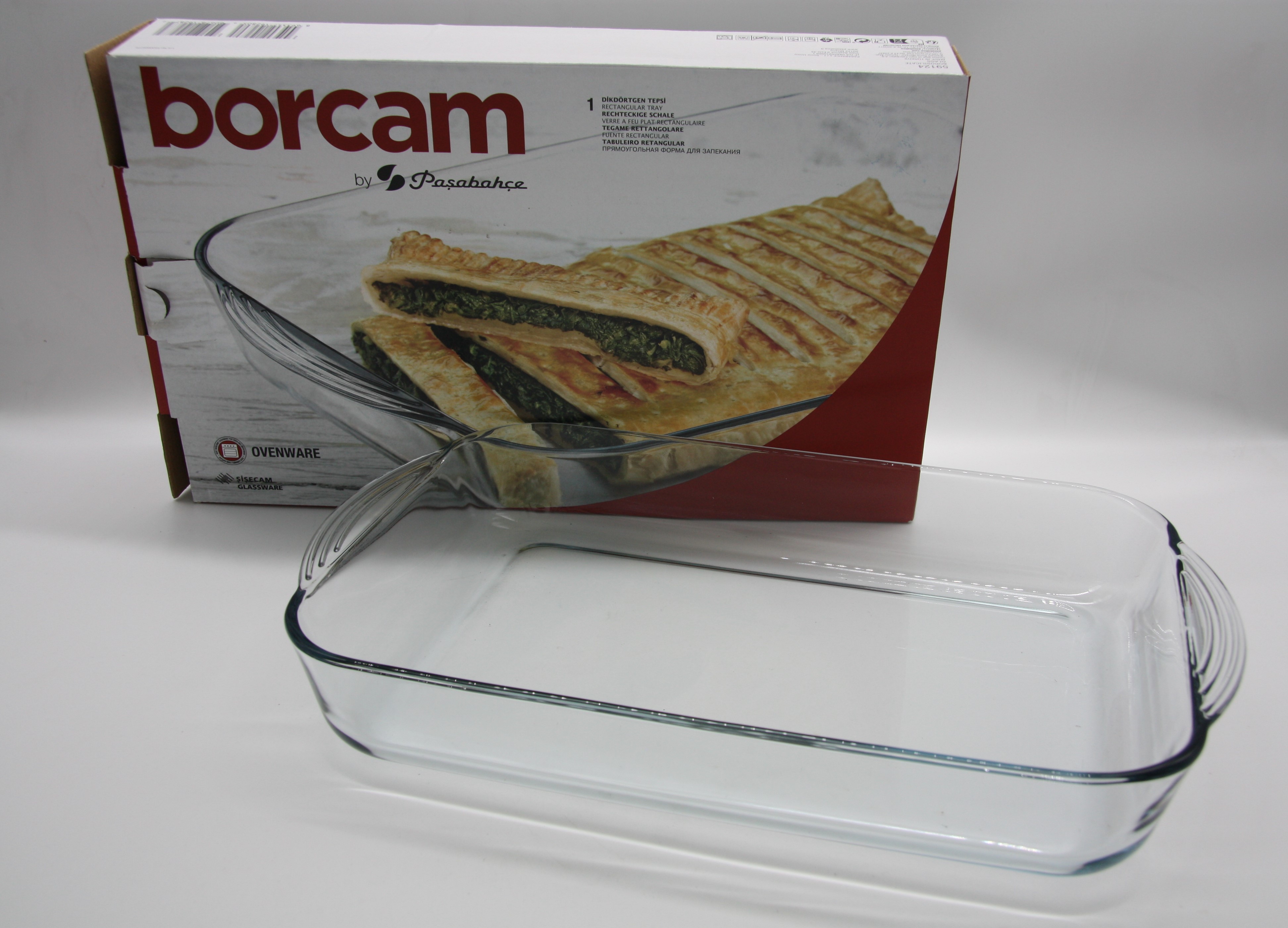 BORCAM NÉGYSZÖGLETES SÜTŐTÁL 3,85 L 59124