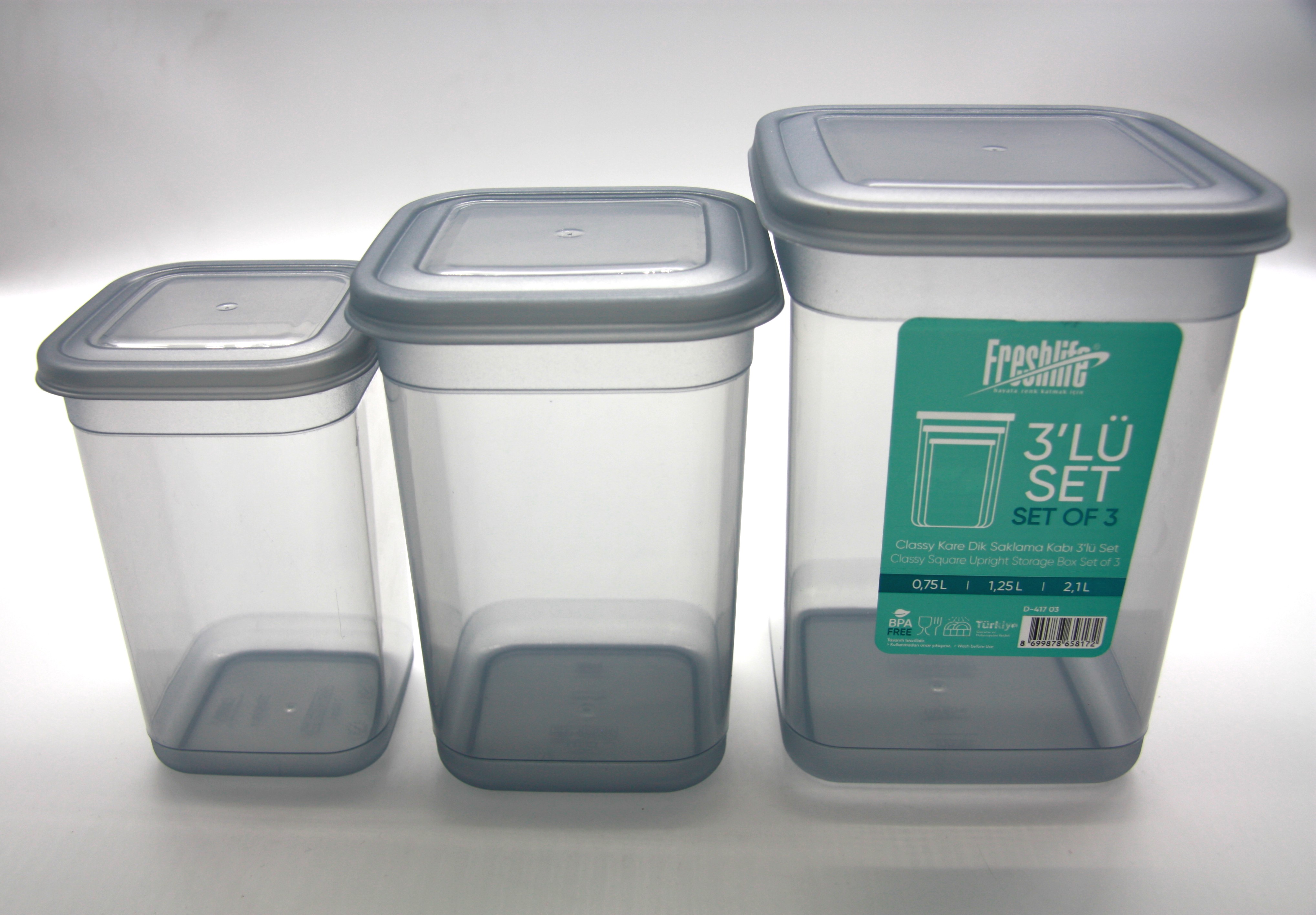 D-417-03 CLASSY 3DB-OS DOBOZ 0,75L , 1,25L , 2,1L