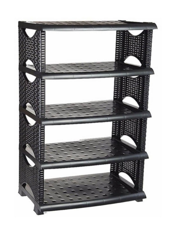 D-163 RATTAN CIPŐTARTÓ FEKETE 48,6*32*86CM