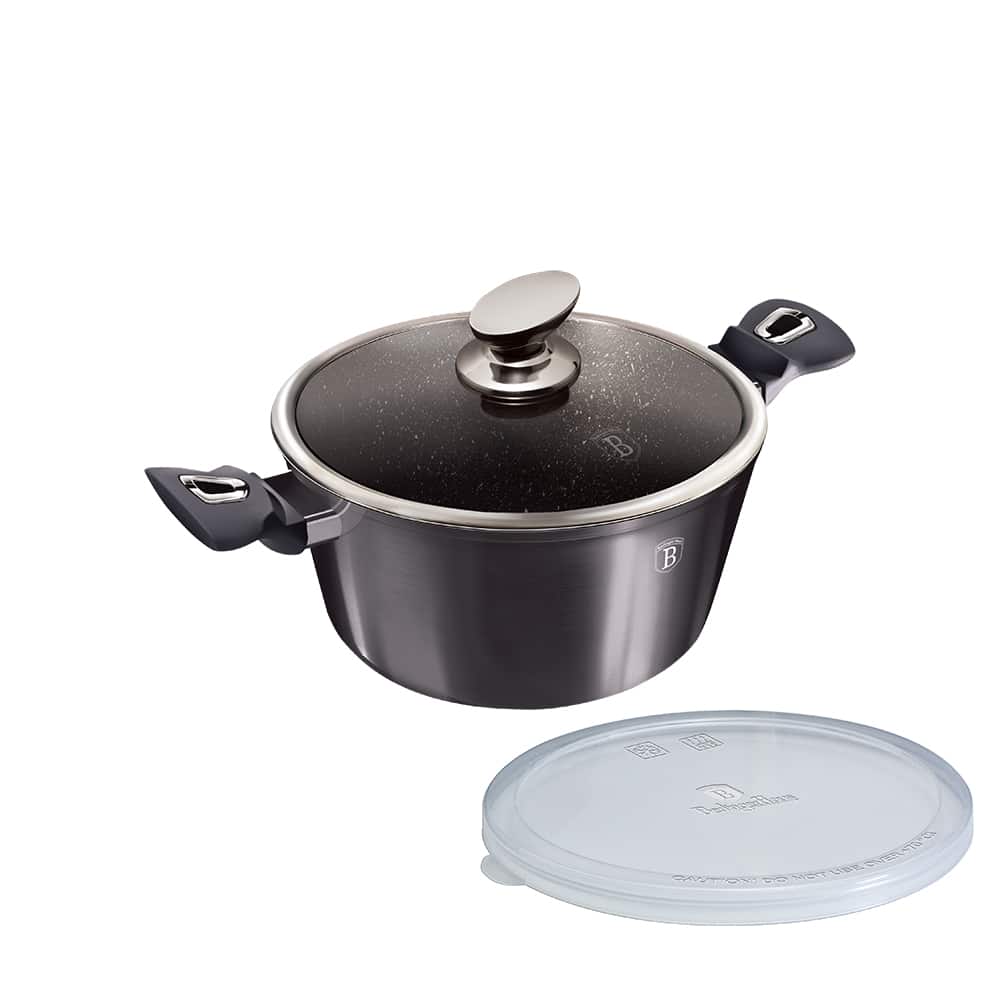 BH-6892N LÁBAS FEDŐVEL 20CM METALLIC LINE CARBON 2,5L