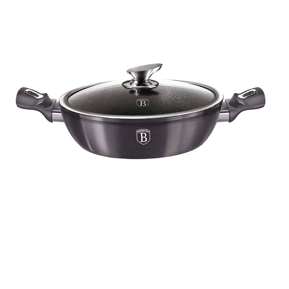 BH-6898 ALACSONY LÁBAS FEDŐVEL 28CM METALLIC LINE CARBON 3,8L
