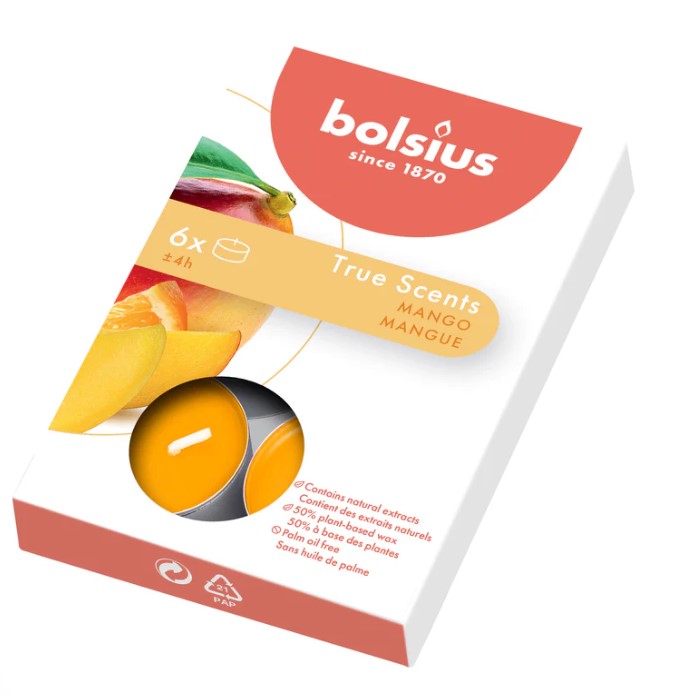 BOLSIUS ILLATOS TEAMÉCSES 4HR 6DB-OS MANGÓ
