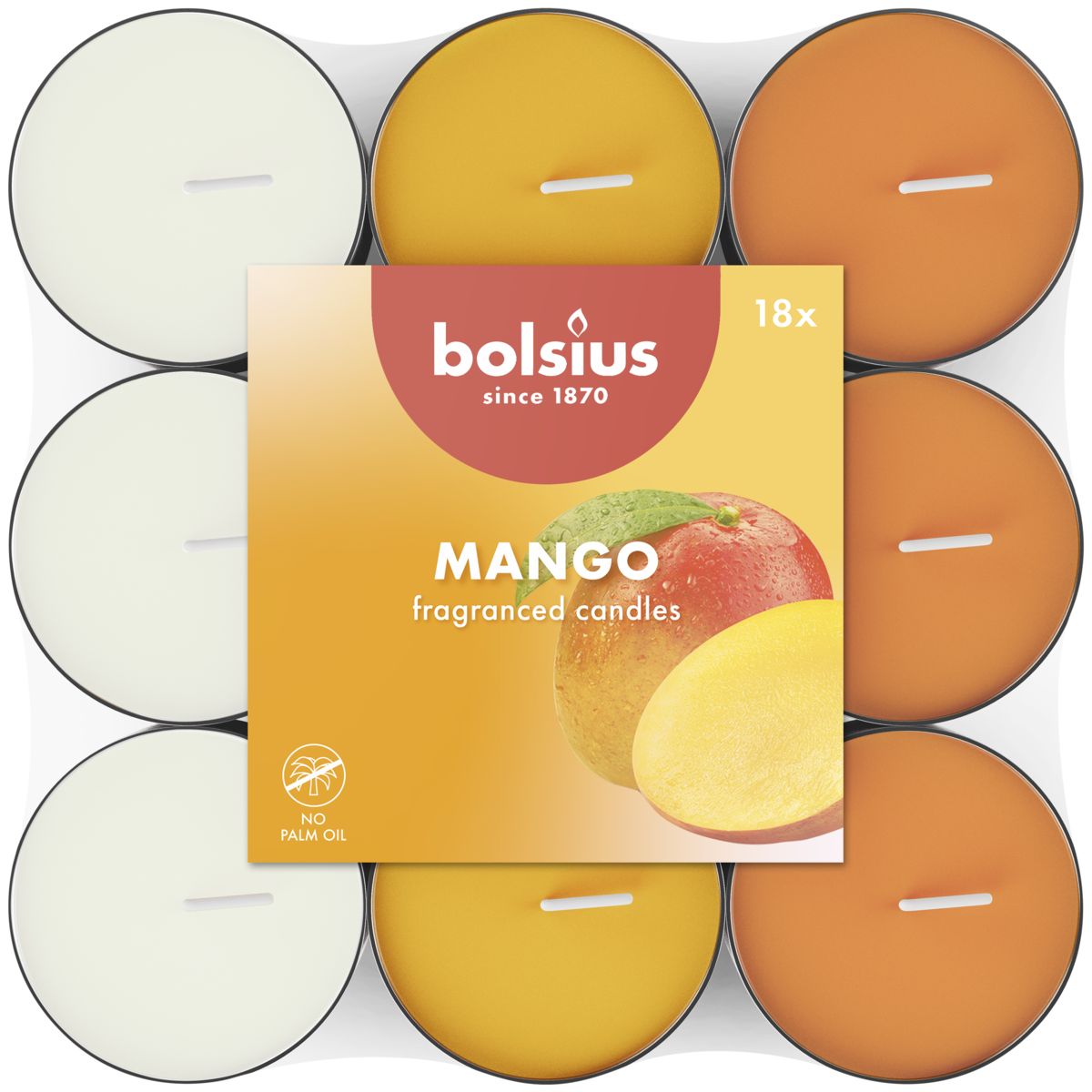 BOLSIUS ILLATOS TEAMÉCSES 3,5HR 18 DB-MANGÓ