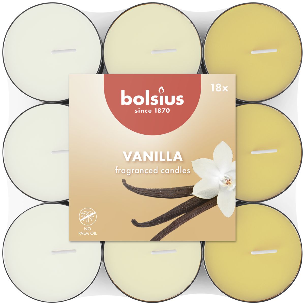 BOLSIUS ILLATOS TEAMÉCSES 3,5HR 18 DB-VANÍLIA