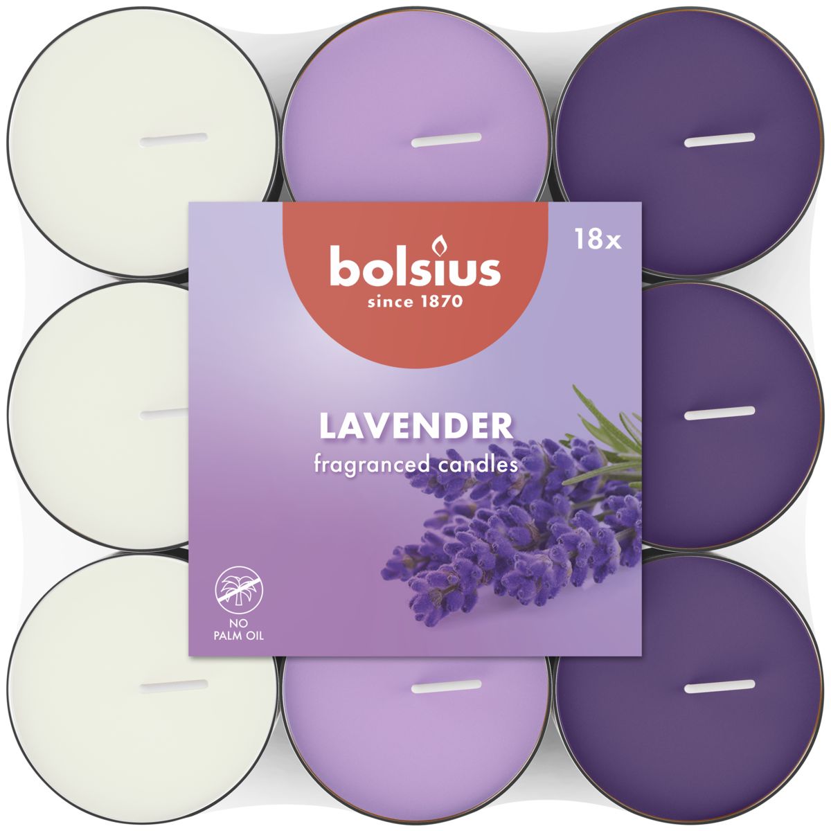 BOLSIUS ILLATOS TEAMÉCSES 3,5HR 18 DB-LEVENDULA