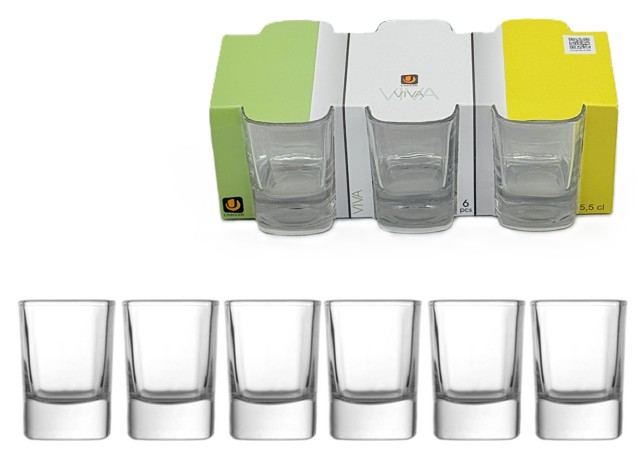 ÜVEGPOHÁR PÁLINKÁS VIVA 6DB 5,5 CL 56032