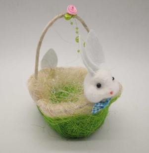 HÚSVÉTI FÜLES TOJÁSGYŰJTŐ KOSÁR 15CM (845619)