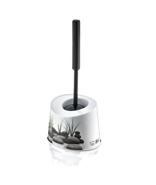 Ö-D026 DEKOROS OVÁLIS WC KEFE TOKKAL  X04 SZÜRKE