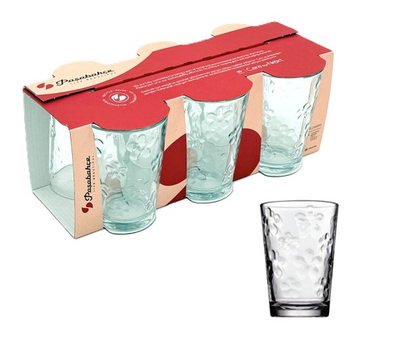 ÜVEGPOHÁR FLOWERS 205ML 6DB 52944 