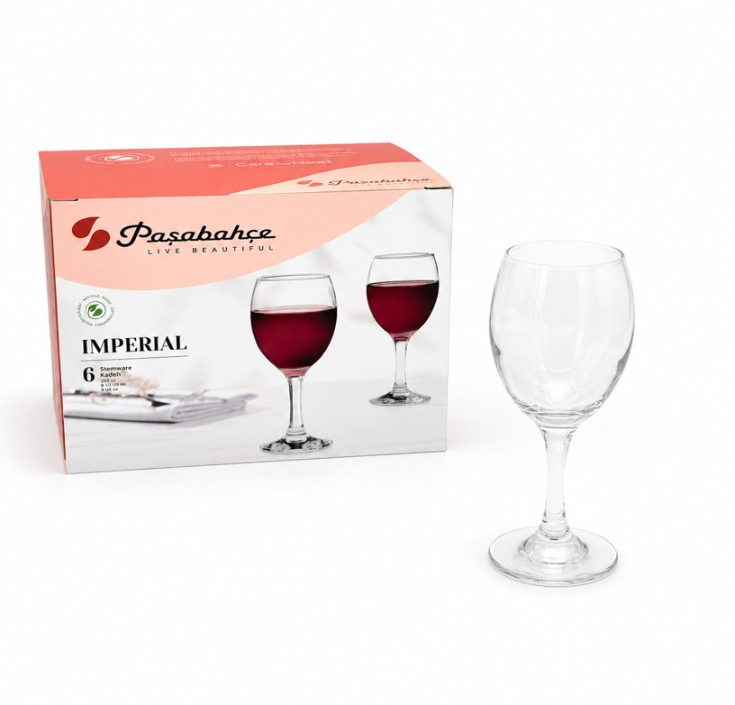 ÜVEGPOHÁR IMPERIAL 6 DARAB 255ML 44703