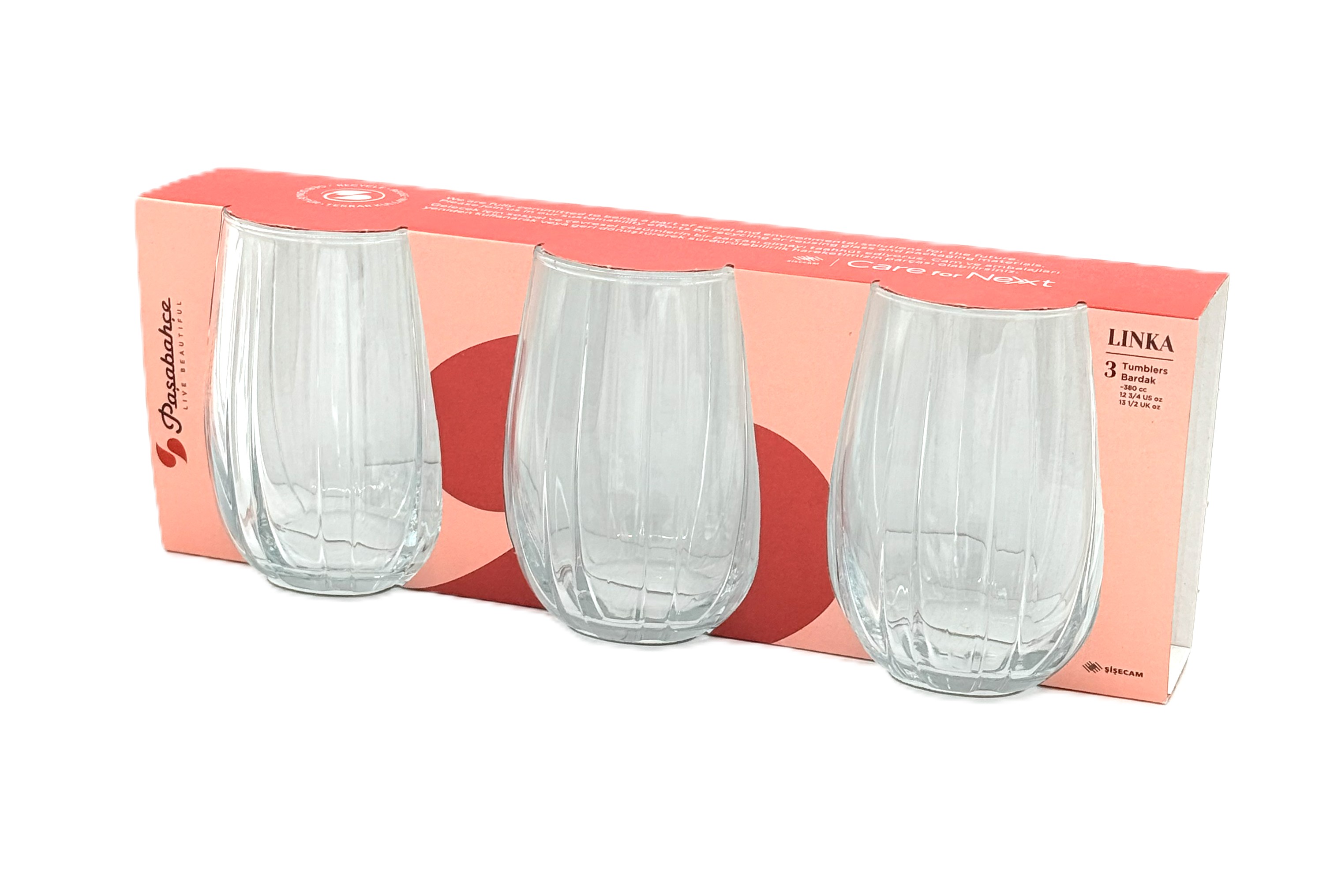 ÜVEGPOHÁR LINKA 3 DARAB 380ML 420405