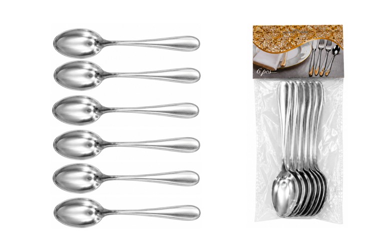 STAINLESS KÁVÉSKANÁL 6DB 